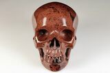 Realistic, Polished Mahogany Obsidian Skull #199607-1